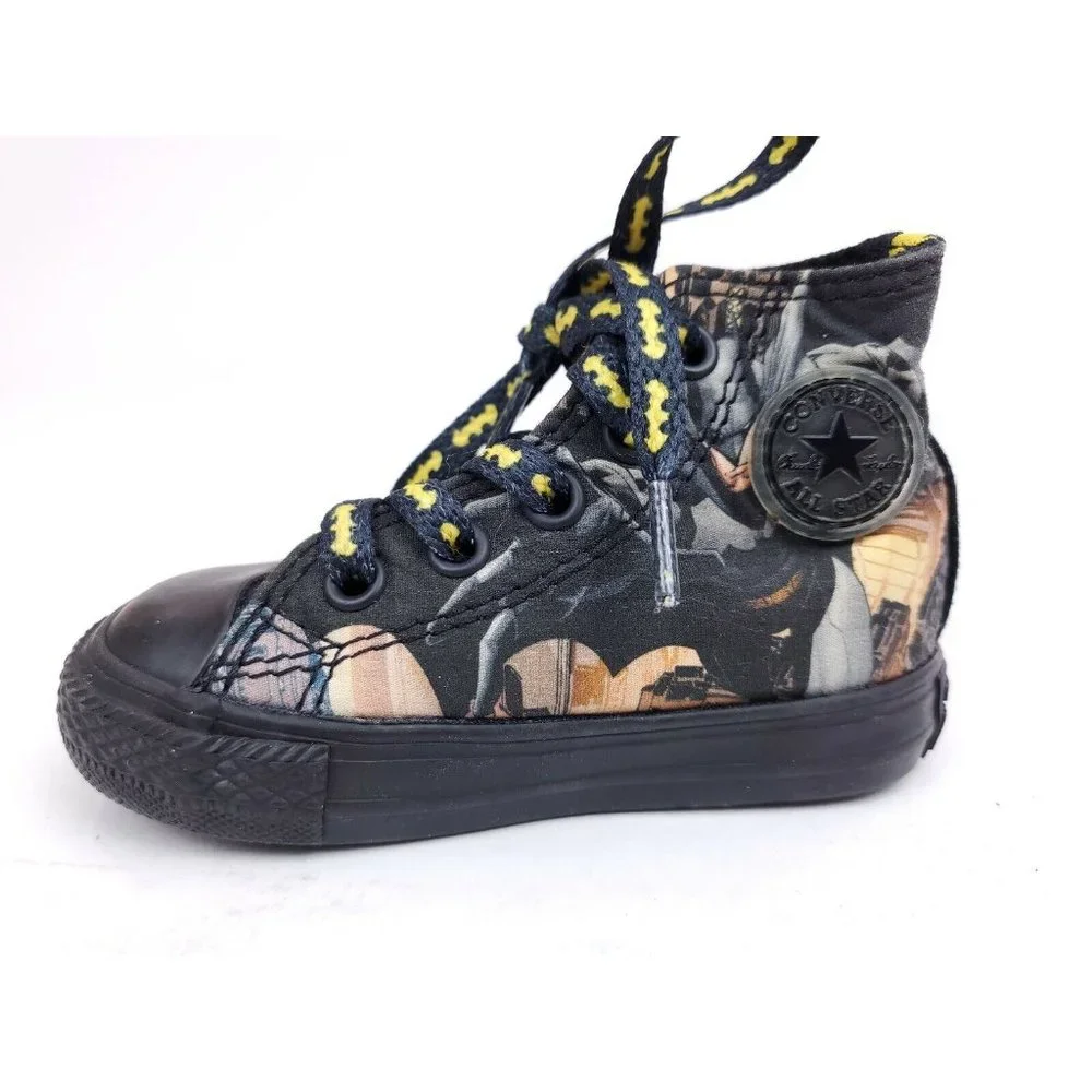 Converse Chuck Taylor All Star Hi-Top Toddler Sneaker Size 4 Batman Theme